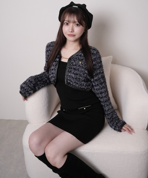 セール】クラシカルツイードアンサンブルワンピース（ワンピース