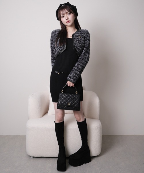 クラシカルツイードアンサンブルワンピース セール】クラシカルツイードアンサンブルワンピース（ワンピース