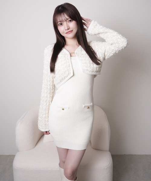 セール】クラシカルツイードアンサンブルワンピース（ワンピース