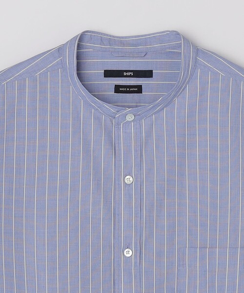 SHIPS（シップス）の「SHIPS: 100S バンドカラー ストライプ シャツ（シャツ/ブラウス・メンズ・ライトグリーン/ブラウン/オフホワイト/ブルー系・SMALL/X-LARGE/LARGE/MEDIUM）」の21枚目の写真