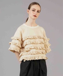 トップス crinkle crinkle crinkle crinkle ブラウス シャツ 「crinkle crinkle」scallop frill
