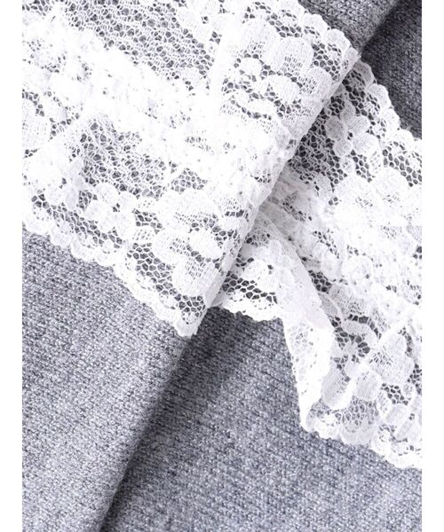 jouetie（ジュエティ）の「レースドッキングニット 2026年春　新色追加（ニット/セーター・レディース・ブラック/グレー/レッド/ブルー/アイボリー/インディゴブルー/グリーン・MEDIUM）」の21枚目の写真