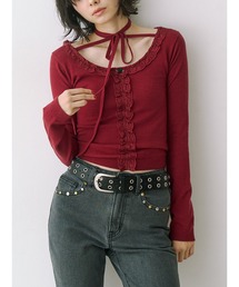 jouetie（ジュエティ）の「レースドッキングニット（ニット/セーター・レディース）」