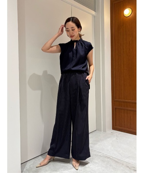 ESTNATION（エストネーション）の「ESTNATION / トリアセタック ピンスト イージーパンツ（その他パンツ・メンズ・ブラウン系その他/ダークネイビー・34/38/36）」の10枚目の写真