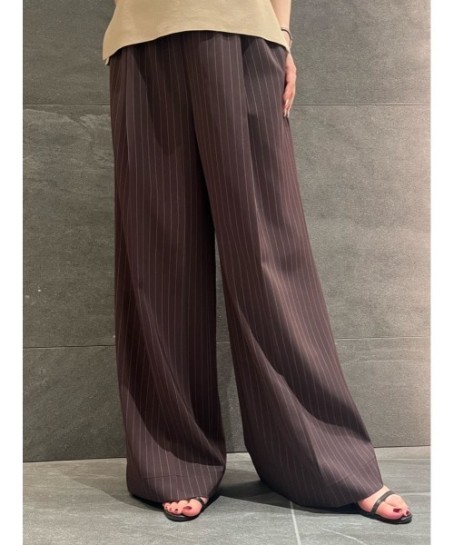 ESTNATION（エストネーション）の「ESTNATION / トリアセタック ピンスト イージーパンツ（その他パンツ・メンズ・ブラウン系その他/ダークネイビー・34/38/36）」の9枚目の写真