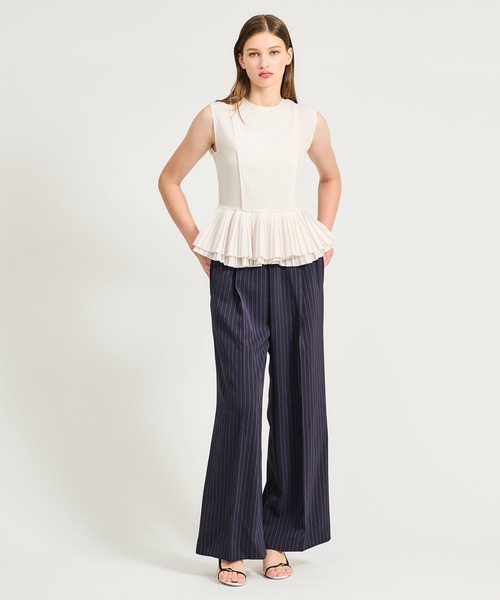 ESTNATION（エストネーション）の「ESTNATION / トリアセタック ピンスト イージーパンツ（その他パンツ・メンズ・ブラウン系その他/ダークネイビー・34/38/36）」の20枚目の写真