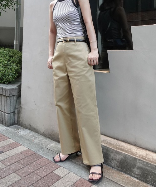 CORNERS（コーナーズ）の「オーガニックコットンチノパン（チノパンツ・レディース・ベージュ・マルチサイズ）」の5枚目の写真