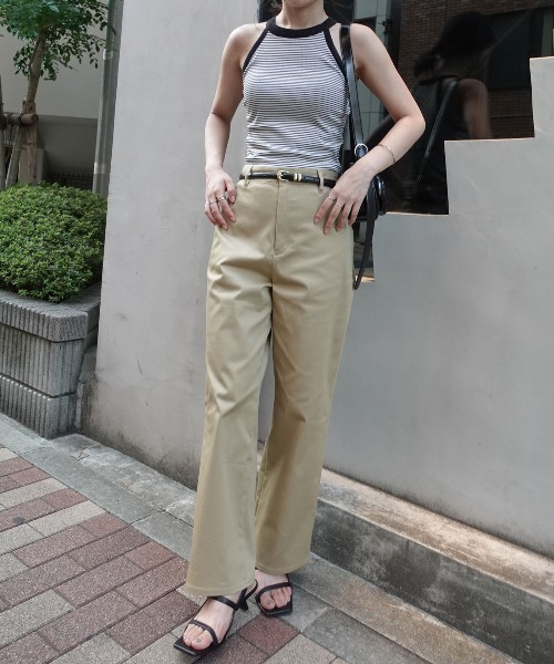 CORNERS（コーナーズ）の「オーガニックコットンチノパン（チノパンツ・レディース・ベージュ・マルチサイズ）」の6枚目の写真