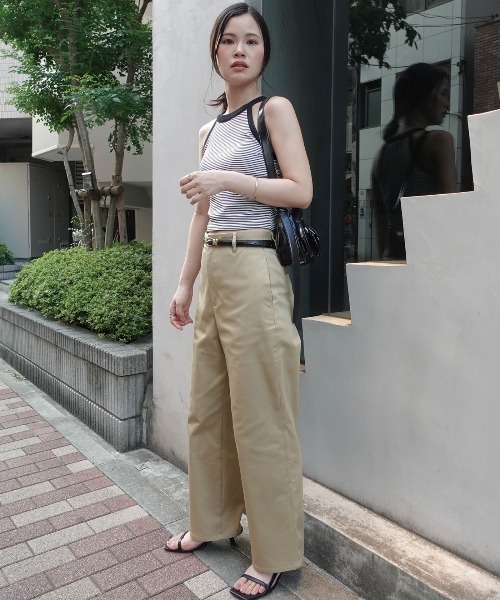 CORNERS（コーナーズ）の「オーガニックコットンチノパン（チノパンツ・レディース・ベージュ・マルチサイズ）」の3枚目の写真