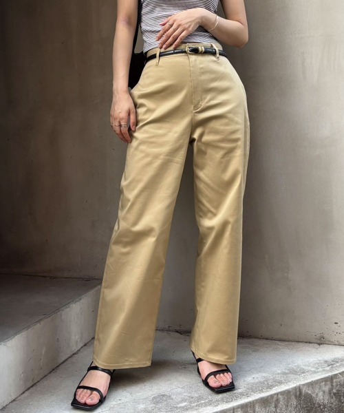 CORNERS（コーナーズ）の「オーガニックコットンチノパン（チノパンツ・レディース・ベージュ・マルチサイズ）」の11枚目の写真