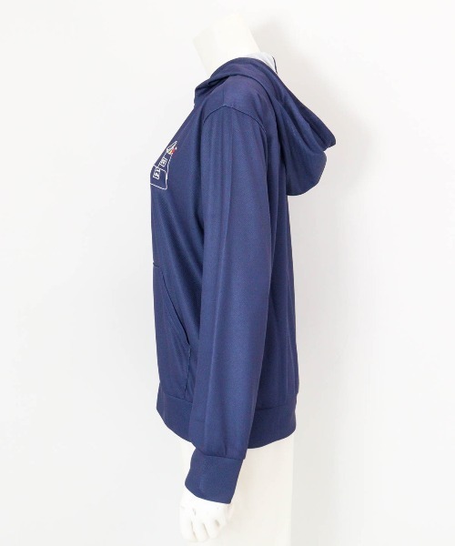 Picone CLUB（ピッコーネクラブ）の「UVフードジップパーカー（パーカー・レディース・ネイビー/オレンジ/ホワイト・S/L/M）」の5枚目の写真