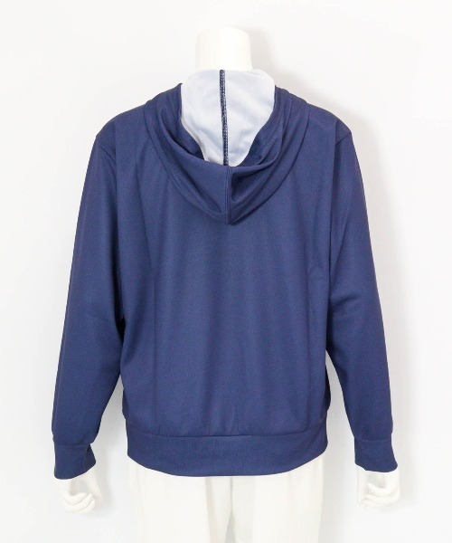 Picone CLUB（ピッコーネクラブ）の「UVフードジップパーカー（パーカー・レディース・ネイビー/オレンジ/ホワイト・S/L/M）」の6枚目の写真