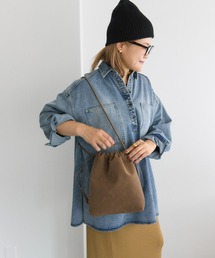 PUAL CE CIN | 【＠noricorico102企画】スウェード巾着バッグ(ショルダーバッグ)