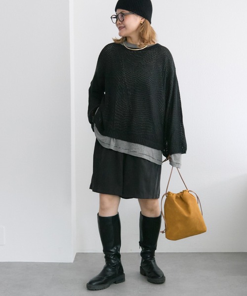 PUAL CE CIN（ピュアルセシン）の「【＠noricorico102企画】スウェード巾着バッグ（ショルダーバッグ・レディース・ブラウン/キャメル・FREE）」の6枚目の写真