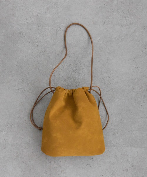 PUAL CE CIN（ピュアルセシン）の「【＠noricorico102企画】スウェード巾着バッグ（ショルダーバッグ・レディース・ブラウン/キャメル・FREE）」の14枚目の写真