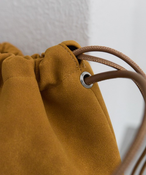 PUAL CE CIN（ピュアルセシン）の「【＠noricorico102企画】スウェード巾着バッグ（ショルダーバッグ・レディース・ブラウン/キャメル・FREE）」の16枚目の写真