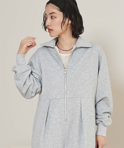 miette(ミエット)の「フロントジップスウェットオールインワン(つなぎ/オールインワン・レディース・ブラック/杢グレー・L/M/S)」の15枚目の写真