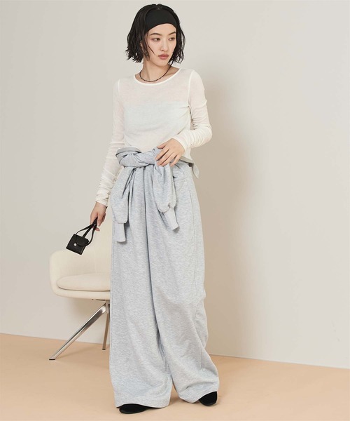 miette(ミエット)の「フロントジップスウェットオールインワン(つなぎ/オールインワン・レディース・ブラック/杢グレー・L/M/S)」の16枚目の写真