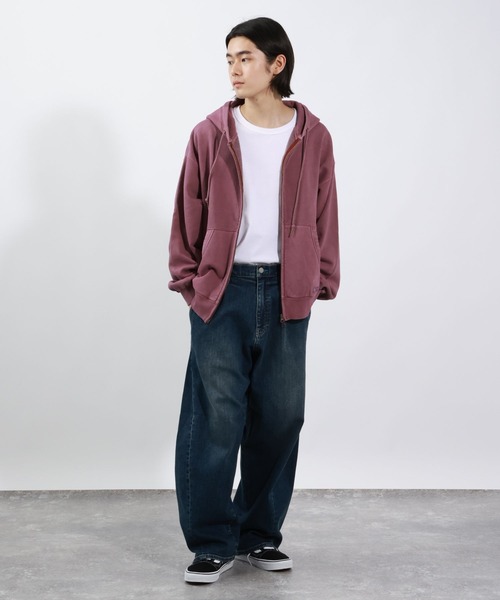 BAYFLOW（ベイフロー）の「ヴィンテージライクジップパーカー（パーカー・メンズ・チャコールグレー/エンジ・LARGE/MEDIUM）」の19枚目の写真