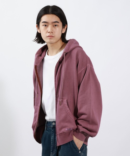 BAYFLOW（ベイフロー）の「ヴィンテージライクジップパーカー（パーカー・メンズ・チャコールグレー/エンジ・LARGE/MEDIUM）」の6枚目の写真