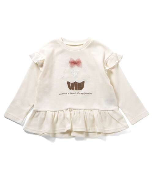 Ampersand(アンパサンド)の「【リンク/ジュニア対応】スパンコール入りモチーフワッフルパジャマ(ルームウェア/パジャマ・キッズ・ネイビー/アイボリー・80/90/100/110/120/130/140)」の10枚目の写真