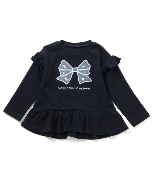 Ampersand(アンパサンド)の「【リンク/ジュニア対応】スパンコール入りモチーフワッフルパジャマ(ルームウェア/パジャマ・キッズ・ネイビー/アイボリー・80/90/100/110/120/130/140)」の11枚目の写真