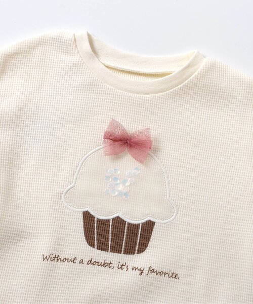 Ampersand(アンパサンド)の「【リンク/ジュニア対応】スパンコール入りモチーフワッフルパジャマ(ルームウェア/パジャマ・キッズ・ネイビー/アイボリー・80/90/100/110/120/130/140)」の14枚目の写真