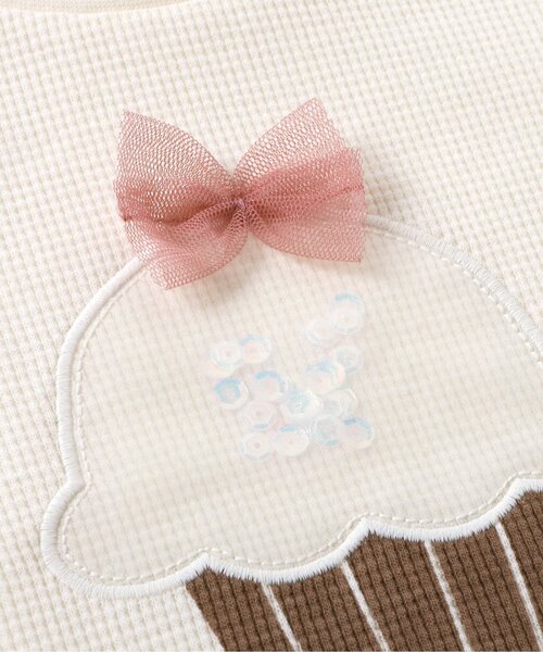 Ampersand(アンパサンド)の「【リンク/ジュニア対応】スパンコール入りモチーフワッフルパジャマ(ルームウェア/パジャマ・キッズ・ネイビー/アイボリー・80/90/100/110/120/130/140)」の15枚目の写真