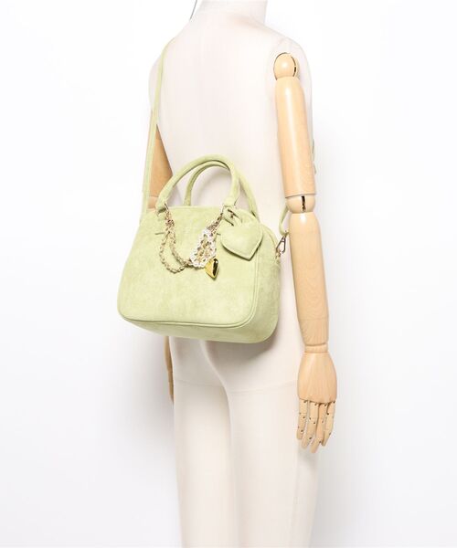 REDYAZEL（レディアゼル）の「チャーム2WAYスクエアバッグ（ショルダーバッグ・レディース・ブラウン系その他/ブラウン/グリーン・FREE）」の10枚目の写真