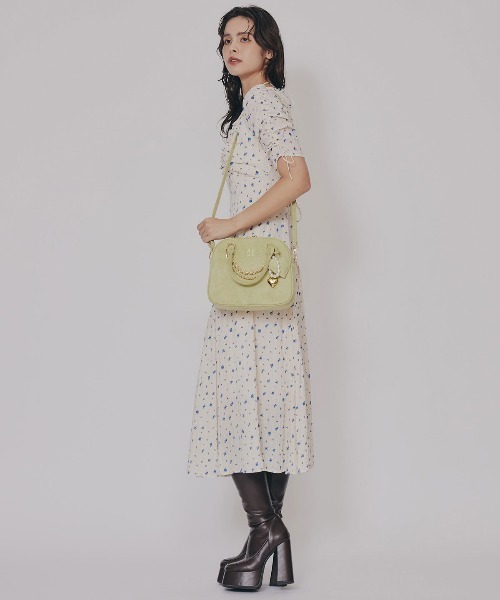 REDYAZEL（レディアゼル）の「チャーム2WAYスクエアバッグ（ショルダーバッグ・レディース・ブラウン系その他/ブラウン/グリーン・FREE）」の15枚目の写真