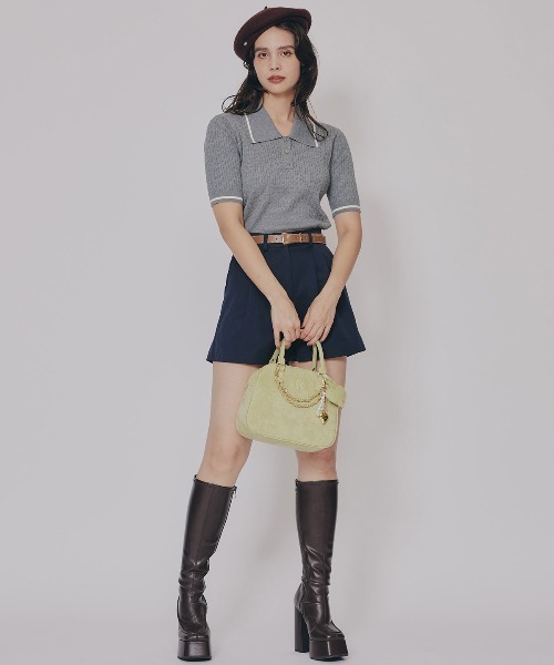 REDYAZEL（レディアゼル）の「チャーム2WAYスクエアバッグ（ショルダーバッグ・レディース・ブラウン系その他/ブラウン/グリーン・FREE）」の12枚目の写真