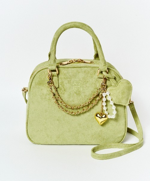 REDYAZEL（レディアゼル）の「チャーム2WAYスクエアバッグ（ショルダーバッグ・レディース・ブラウン系その他/ブラウン/グリーン・FREE）」の13枚目の写真