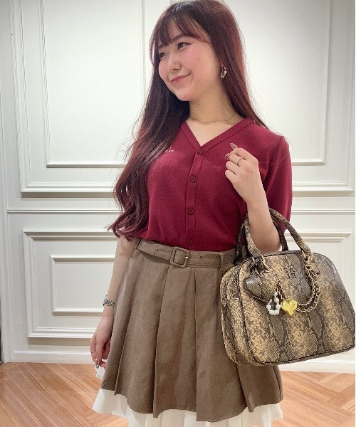 REDYAZEL（レディアゼル）の「チャーム2WAYスクエアバッグ（ショルダーバッグ・レディース・ブラウン系その他/ブラウン/グリーン・FREE）」の18枚目の写真