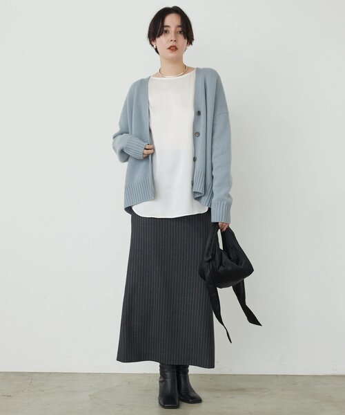 Drawing Numbers(ドローイング ナンバーズ)の「【Drawing Numbers】サテンボートブラウス(シャツ/ブラウス・レディース・ベージュ・38)」の2枚目の写真