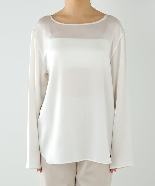 Drawing Numbers】サテンボートブラウス（シャツ/ブラウス）｜Drawing