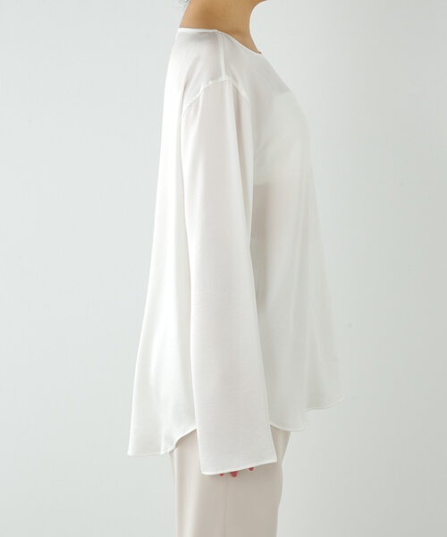 Drawing Numbers(ドローイング ナンバーズ)の「【Drawing Numbers】サテンボートブラウス(シャツ/ブラウス・レディース・ベージュ・38)」の8枚目の写真