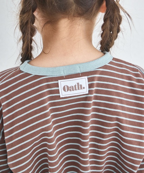 pairmanon（ペアマノン）の「【綿100%】ユニセックス タグ付き カラーボーダー長袖Tシャツ（Tシャツ/カットソー・キッズ・ピンク系その他/ベージュ系その他/ブラウン系その他・90/100/110/120/130/140/150）」の8枚目の写真