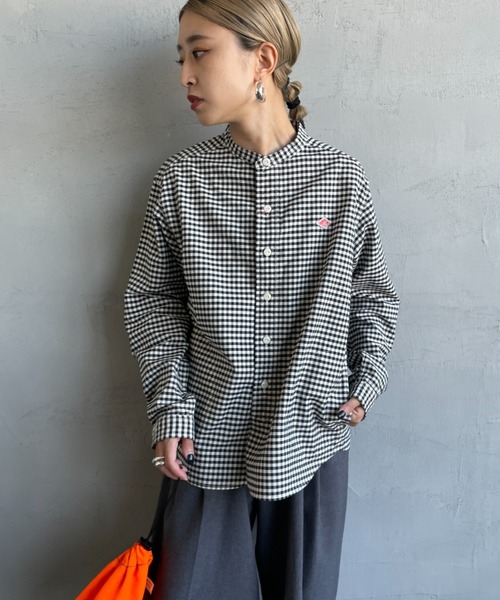 ダントン　オックスフォードバンドカラーシャツ　ギンガムチェック　定番（1658） ダントン オックスフォードバンドカラーシャツ ギンガムチェック