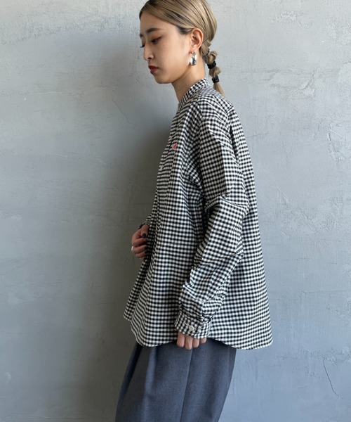 DANTON/ダントン] オックスフォード バンドカラーシャツ