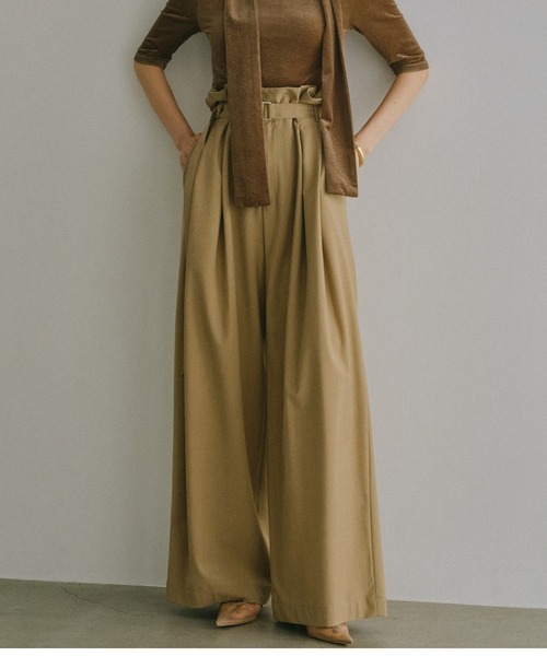 セール】フリルタックワイドパンツ（その他パンツ）｜anuans（ア