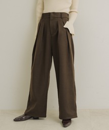NEUNA | ウールライクタックワイドパンツ(スラックス)