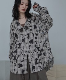 VACANCY（ヴァカンシー）の「レースダメージチェックオーバーシャツ/ユニセックス/リバーシブル（シャツ/ブラウス）」