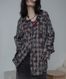 VACANCY（ヴァカンシー）の「レースダメージチェックオーバーシャツ/ユニセックス/リバーシブル（シャツ/ブラウス）」