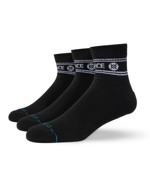 STANCE（スタンス）の「STANCE /スタンス /VITAL QUARTER 3 PACK（ソックス/靴下・メンズ・ホワイト/ブラック/その他24・L）」の3枚目の写真