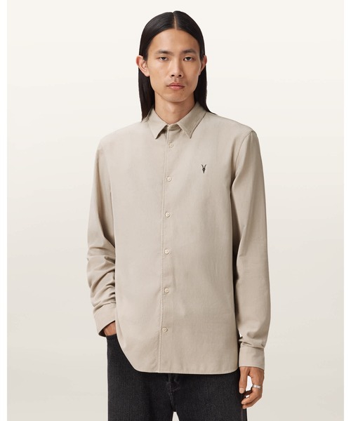 ALLSAINTS(オールセインツ)の「BIRCHWOOD LONG SLEEVE SHIRT | BIRCHWOOD 長袖 シャツ(シャツ/ブラウス・メンズ・グレー系その他・M/L/XS/S)」の1枚目の写真