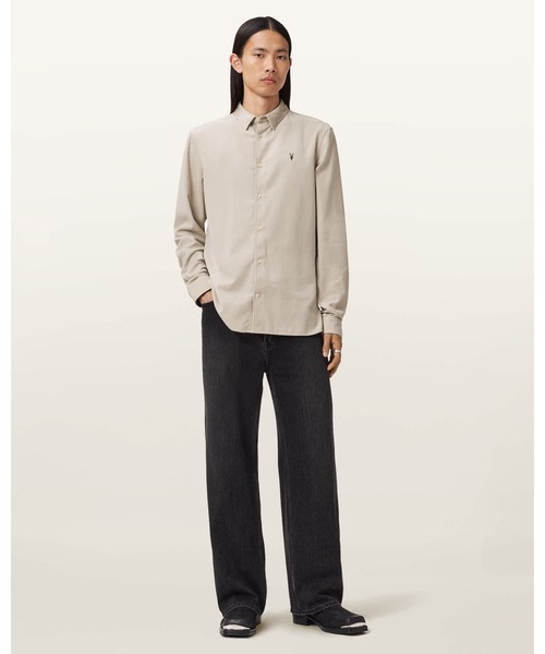 ALLSAINTS(オールセインツ)の「BIRCHWOOD LONG SLEEVE SHIRT | BIRCHWOOD 長袖 シャツ(シャツ/ブラウス・メンズ・グレー系その他・M/L/XS/S)」の4枚目の写真