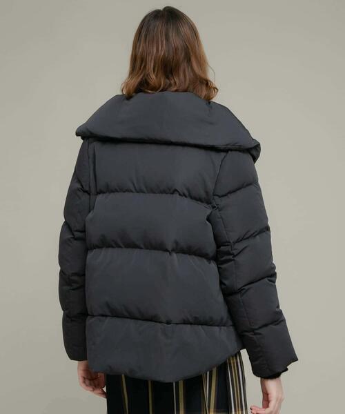 WEB限定』撥水ショールカラーミディコート（ダウンジャケット