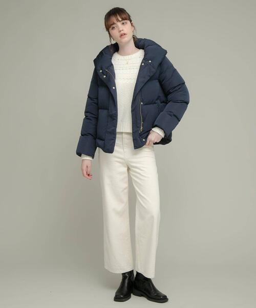 URBAN RESEARCH Sonny Label（アーバンリサーチサニーレーベル）の「『WEB限定』撥水ショールカラーミディコート（ダウンジャケット/コート・レディース・ライトグレー/ブラック/ネイビー・FREE）」の8枚目の写真