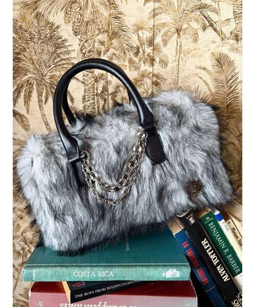 EVRIS（エヴリス）の「フェイクファーボストンBAG（ボストンバッグ・レディース・ブラック/ピンク/ブラウン・FREE）」の2枚目の写真