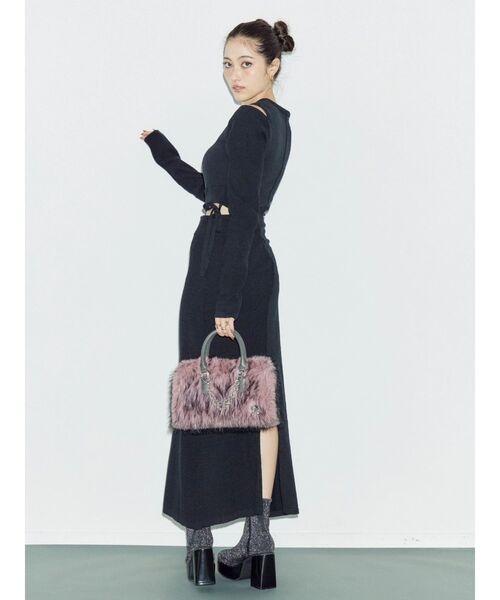 EVRIS（エヴリス）の「フェイクファーボストンBAG（ボストンバッグ・レディース・ブラック/ピンク/ブラウン・FREE）」の13枚目の写真